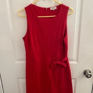 Bright red dress